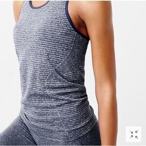 New Balance for J Crew Seamless Tank Blue Stripe M